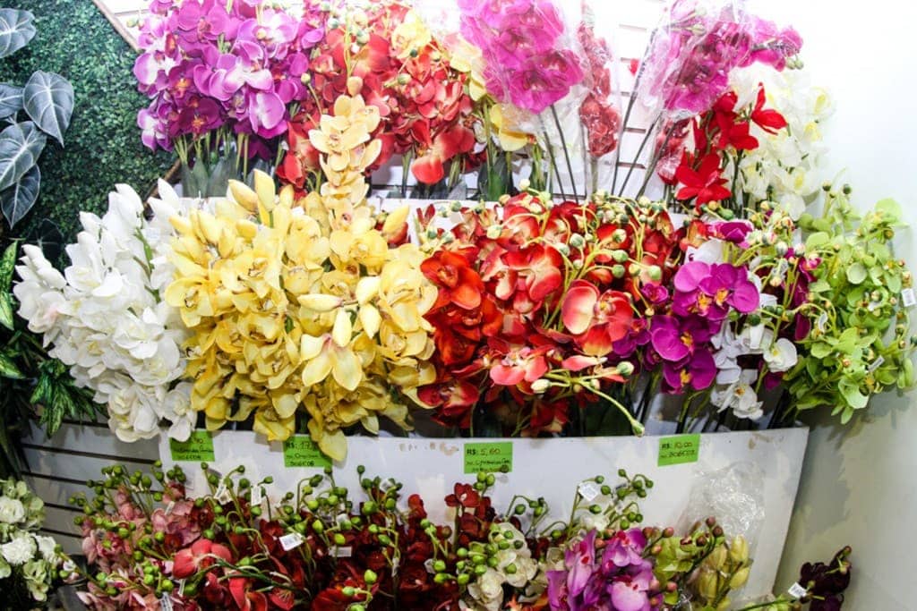 grande variedade e seleção de flores artificiais para sua casa